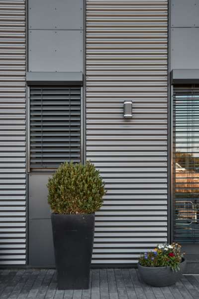 New wave in residential buildings with steel profiles, Nylanndamm in 24980 Schafflund